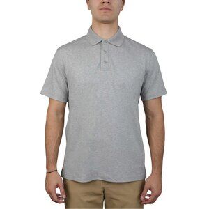 TILLEY 100% Cotton Short Sleeves 3 Buttons Collared Gray Polo Shirt Size XL